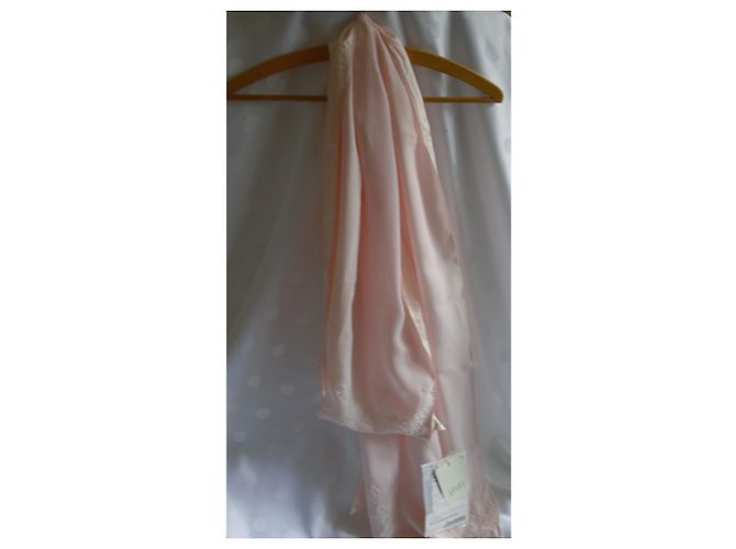 Autre Marque Stola rosa pallido con perle e paillettes - vista 8