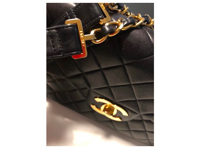Timeless Borsa a mano Chanel Jumbo in agnello nero - vista 10