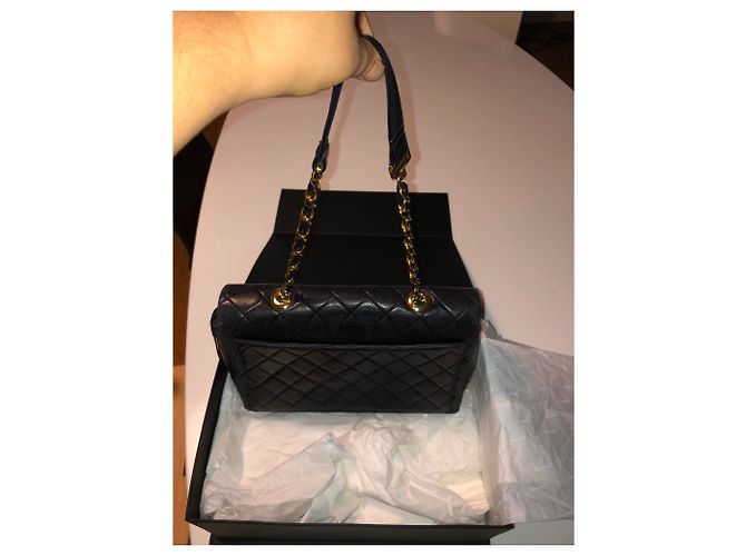 Timeless Borsa a mano Chanel Jumbo in agnello nero - vista 5