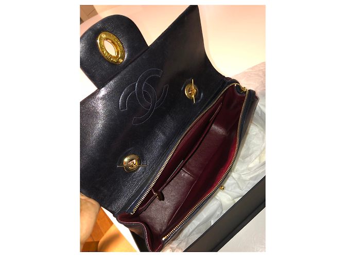 Timeless Borsa a mano Chanel Jumbo in agnello nero - vista 6