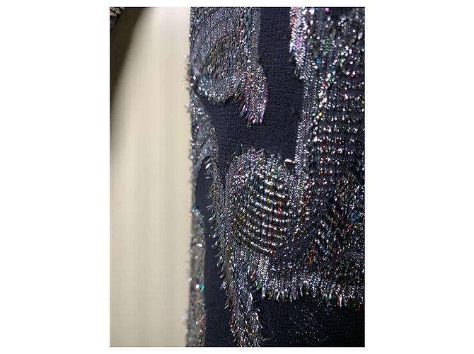 Autre Marque Lurex Hemd Jacke silber - Ansicht 10