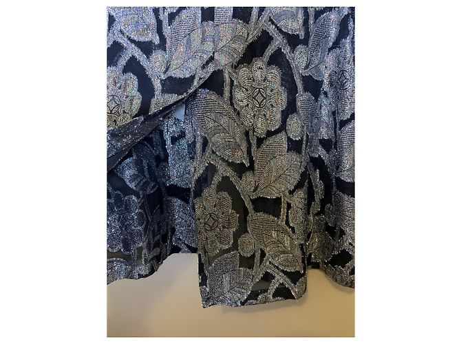 Autre Marque Lurex Hemd Jacke silber - Ansicht 8