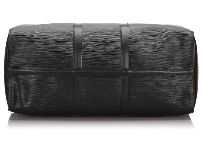 Louis Vuitton Black Epi Keepall 55 Nero - vista 4