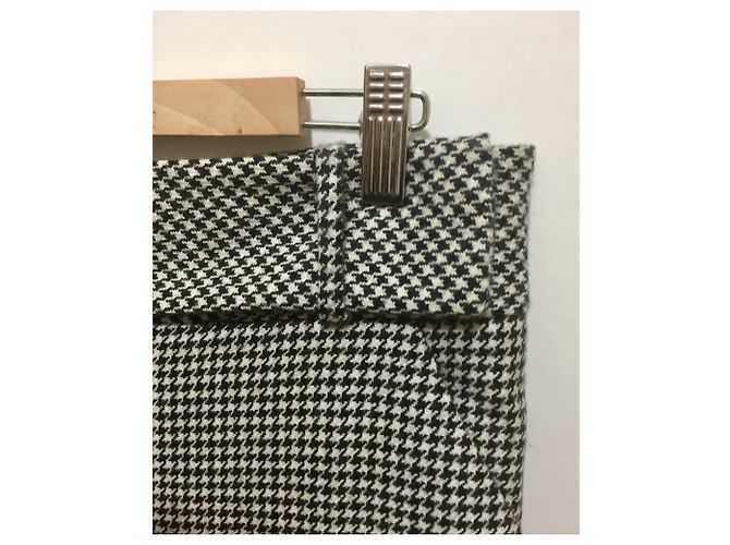 Valentino Calças com estampado Houndstooth Preto Branco - vista 2
