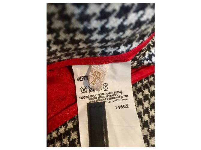 Valentino Calças com estampado Houndstooth Preto Branco - vista 5