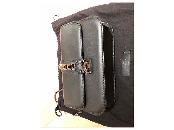Borsa a mano Valentino Glam Rock in pelle nera Nero - vista 2