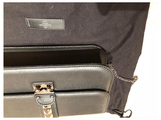 Borsa a mano Valentino Glam Rock in pelle nera Nero - vista 3