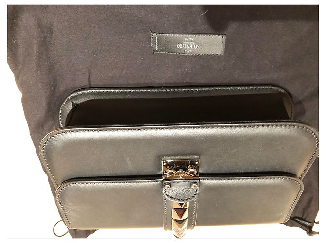 Borsa a mano Valentino Glam Rock in pelle nera Nero - vista 4