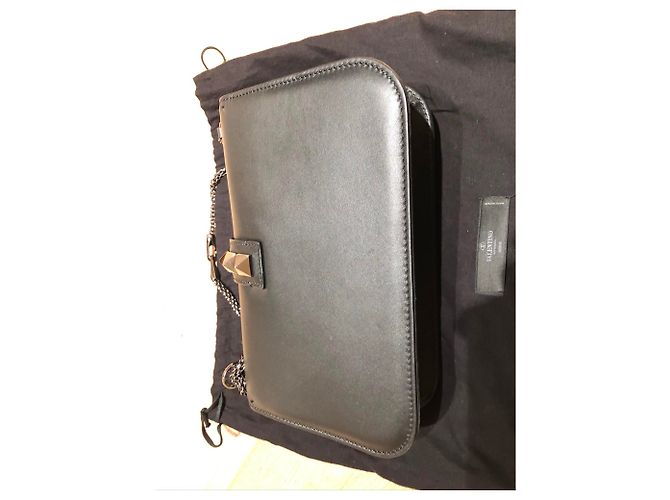 Borsa a mano Valentino Glam Rock in pelle nera Nero - vista 5