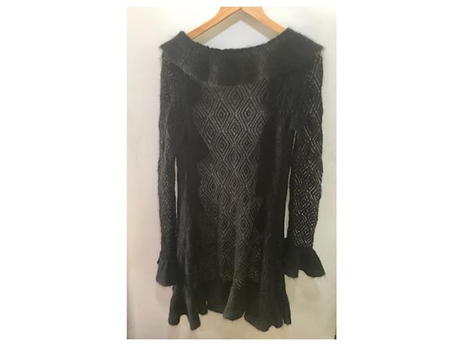 Diane Von Furstenberg Cardi-Mantel mit Rüschen Schwarz - Ansicht 2