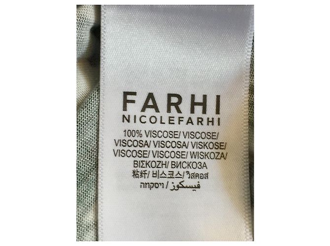 Nicole Fahri Vestido jersey de viscosa drapeada Negro Blanco Gris - vista 6