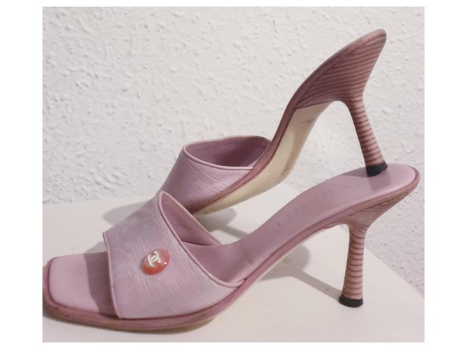 Mules rosa Chanel 38.5 - vista 3