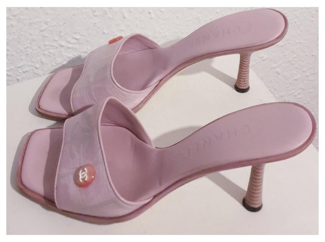 Mules rosa Chanel 38.5 - vista 5