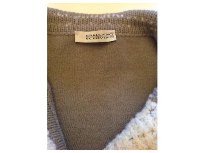 Ermanno Scervino Veste élégante , confortable , chaude Beige Blanc cassé - vue 3