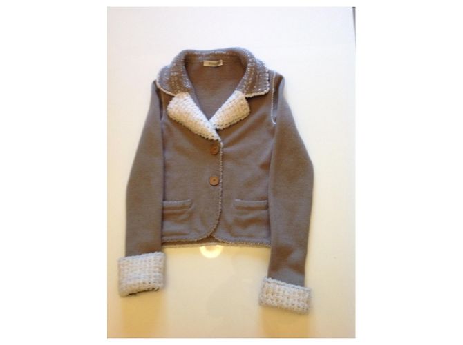 Ermanno Scervino Veste élégante , confortable , chaude Beige Blanc cassé - vue 4