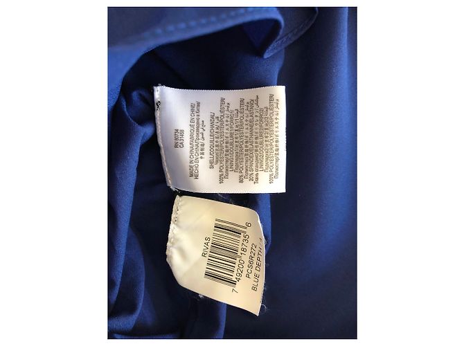 Kleid Bcbg Max Azria Marineblau aus Polyester Größe 4 - Ansicht 4