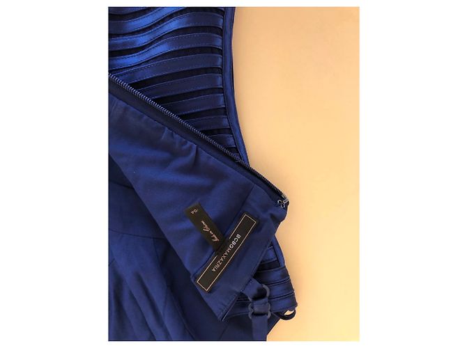 Kleid Bcbg Max Azria Marineblau aus Polyester Größe 4 - Ansicht 7
