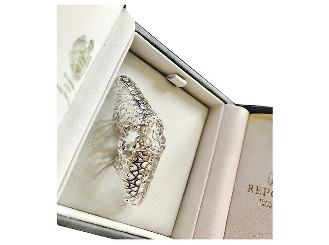 Repossi Anillo gemelo forrado de páramo Plata - vista 2
