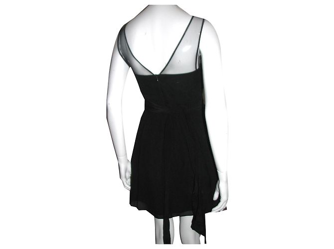 Vestido de cóctel de seda Phoebe Bcbg Max Azria negro - vista 2