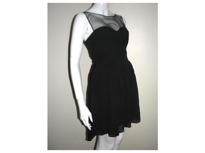Vestido de cóctel de seda Phoebe Bcbg Max Azria negro - vista 4