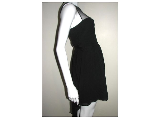 Vestido de cóctel de seda Phoebe Bcbg Max Azria negro - vista 5