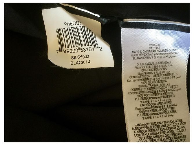 Vestido de cóctel de seda Phoebe Bcbg Max Azria negro - vista 6
