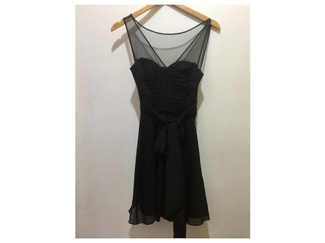 Vestido de cóctel de seda Phoebe Bcbg Max Azria negro - vista 7