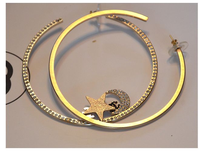 Große Chanel-Kreolen Silber - Ansicht 3
