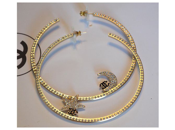 Große Chanel-Kreolen Silber - Ansicht 5