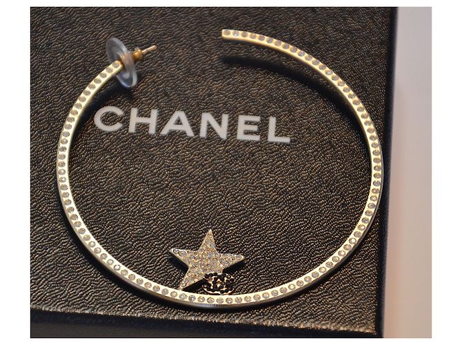 Große Chanel-Kreolen Silber - Ansicht 6