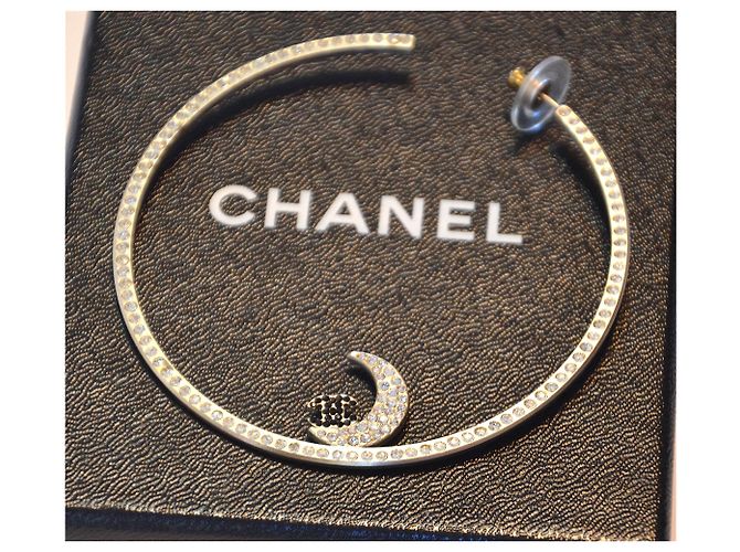 Große Chanel-Kreolen Silber - Ansicht 7