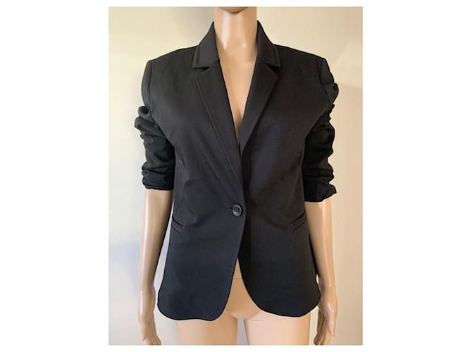 Bruuns Bazaar Black Wool Polyamide Jacket M - view 3