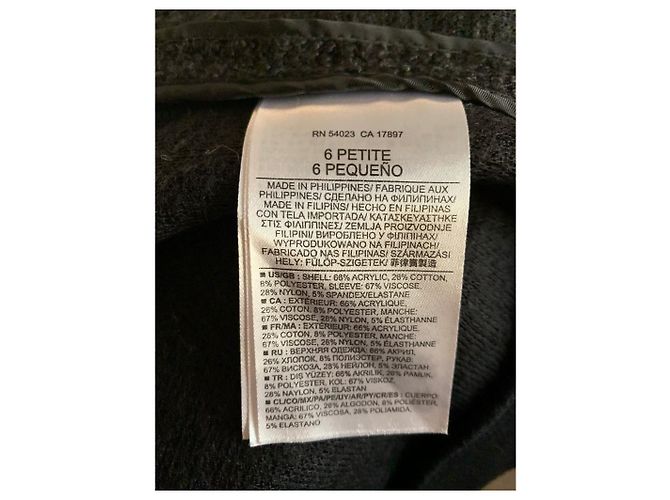 Malha Banana Republic de algodão e viscose preta e cinza Preto - vista 3