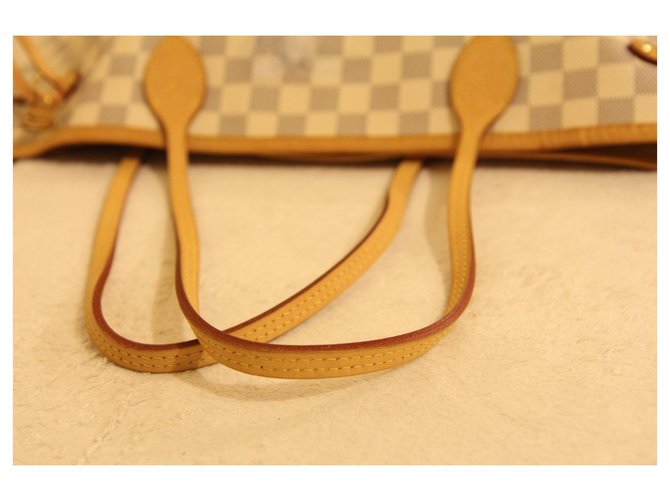 Louis Vuitton Neverfull MM Azur Bianco - vista 10
