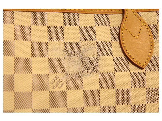 Louis Vuitton Neverfull MM Azur Bianco - vista 11