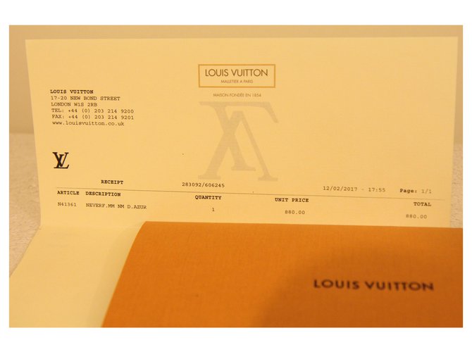 Louis Vuitton Neverfull MM Azur Bianco - vista 14
