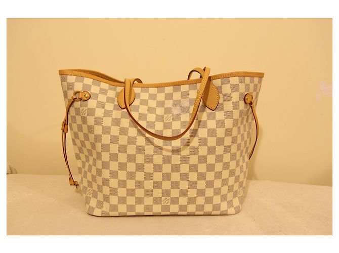 Louis Vuitton Neverfull MM Azur Bianco - vista 2