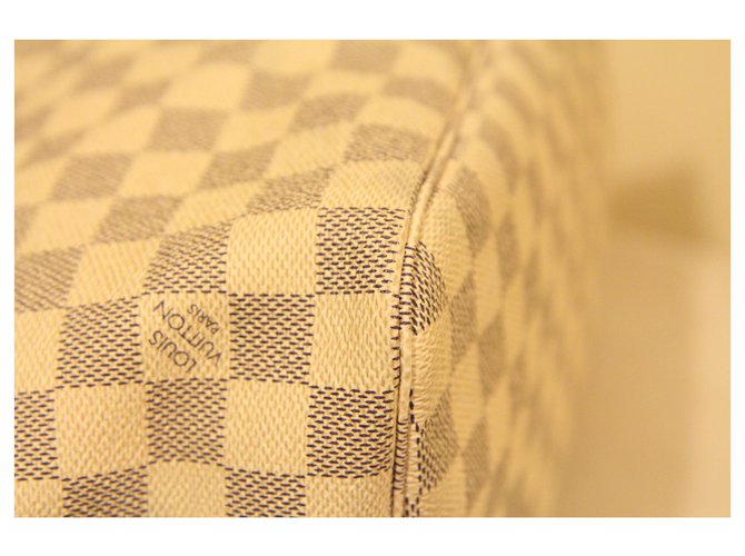 Louis Vuitton Neverfull MM Azur Bianco - vista 8