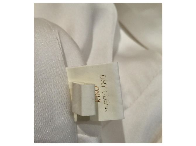 Marchesa Ein schulterfreies Kleid Weiß - Ansicht 7