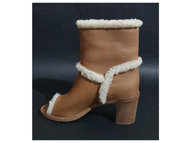 Botas Maison Martin Margiela MM6 de cuero marrón Castaño - vista 2