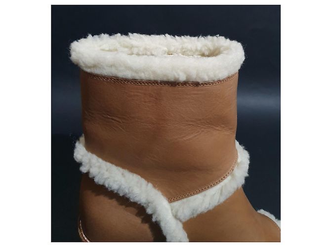 Botas Maison Martin Margiela MM6 de cuero marrón Castaño - vista 4