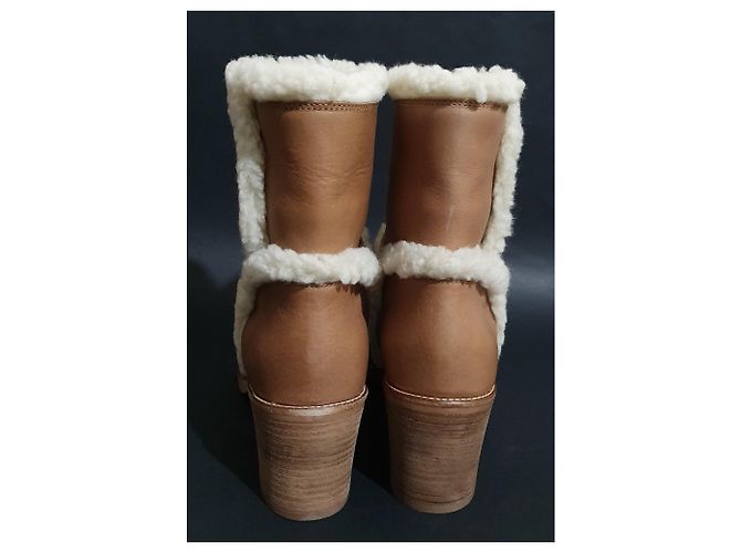 Botas Maison Martin Margiela MM6 de cuero marrón Castaño - vista 7
