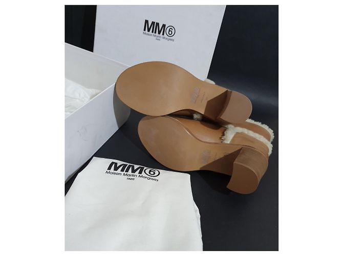 Botas Maison Martin Margiela MM6 de cuero marrón Castaño - vista 9