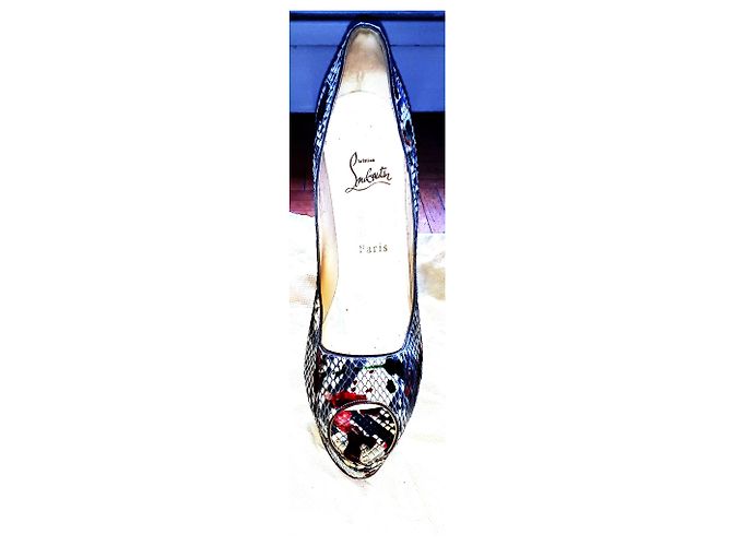 Décolleté Christian Louboutin Python Print Pelle 40 Stampa python - vista 3