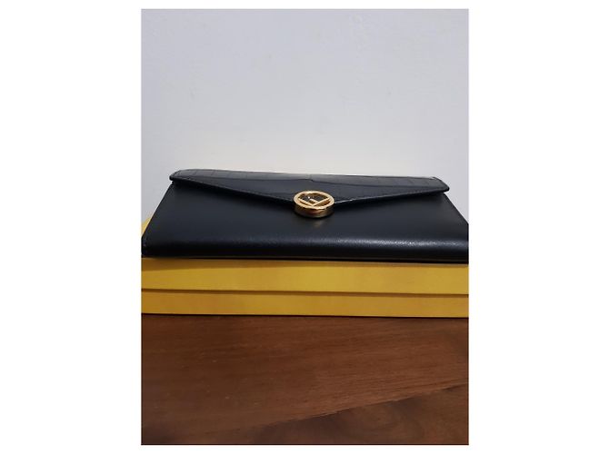 Fendi Black Crocodile Leather Wallet - view 2