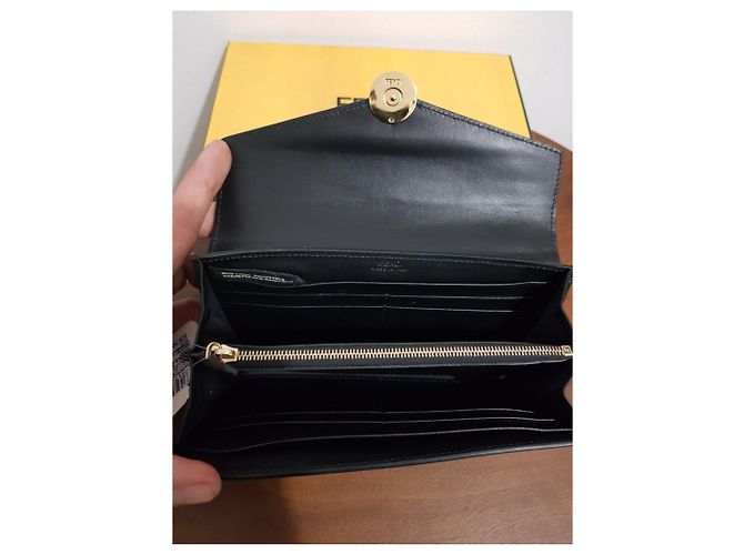 Fendi Black Crocodile Leather Wallet - view 5