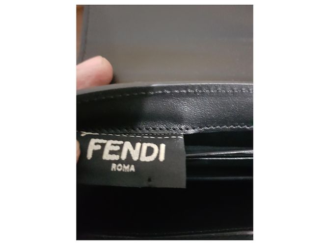 Fendi Black Crocodile Leather Wallet - view 7