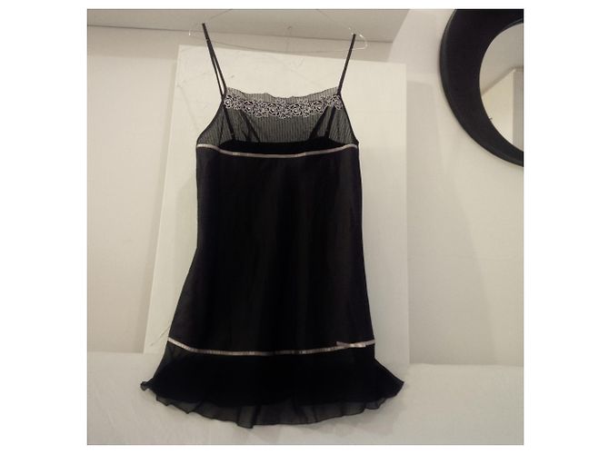 Autre Marque Slip lingerie con ricamo floreale nero beige - vista 3