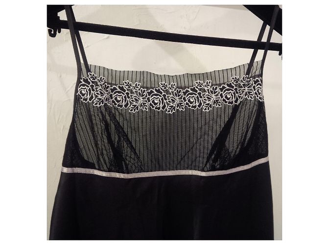 Autre Marque Slip lingerie con ricamo floreale nero beige - vista 7