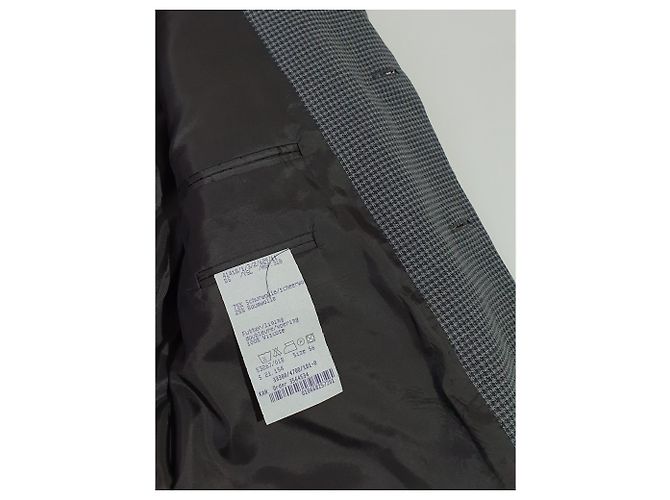 Blazer Yves Saint Laurent Grigio in Lana e Cotone - vista 6